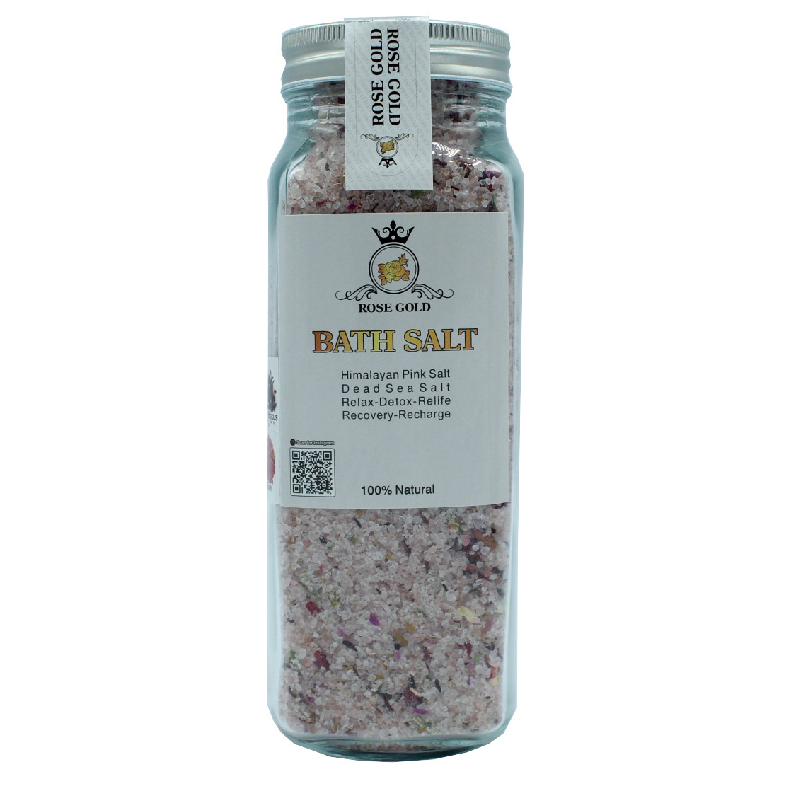 نمک حمام رز گلد مدل rosetea  وزن 1000 گرم